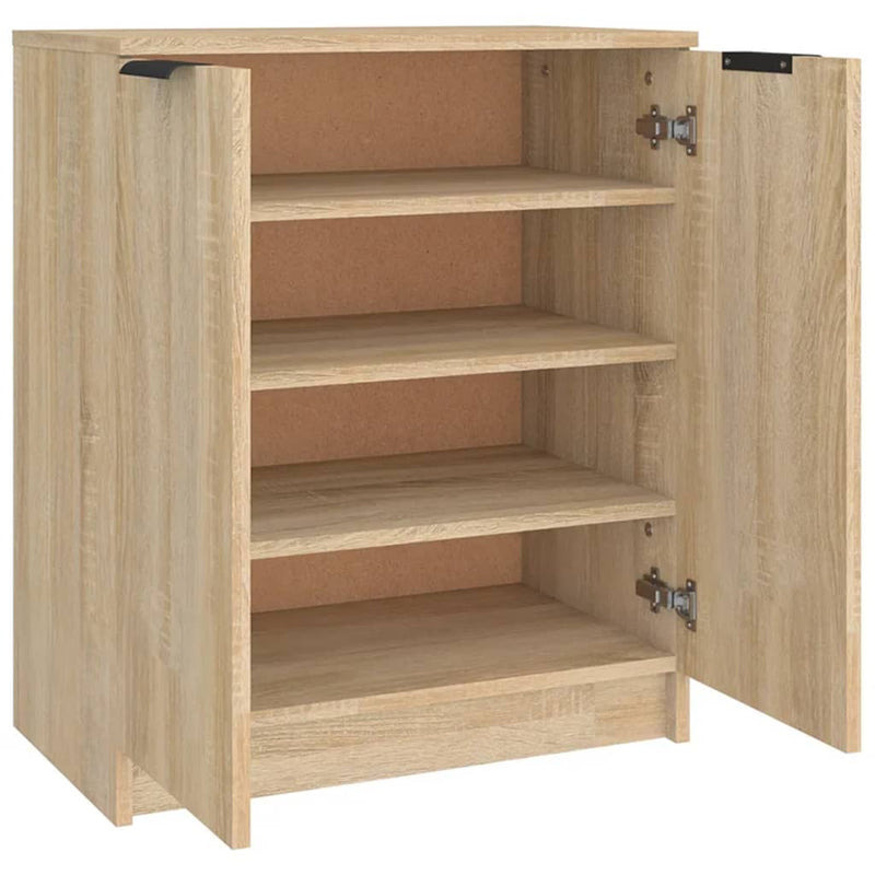 Schoenenkast 59X35X70 Cm Bewerkt Hout Kleurig Sonoma Eiken