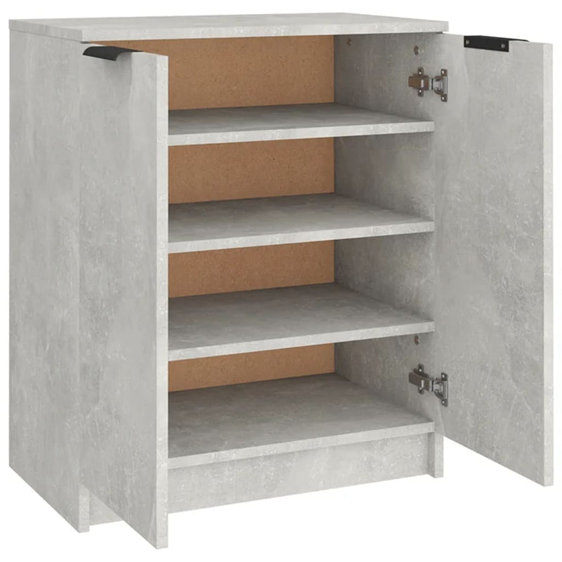 Schoenenkast 59X35X70 Cm Bewerkt Hout Betongrijs
