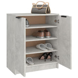 Schoenenkast 59X35X70 Cm Bewerkt Hout Betongrijs