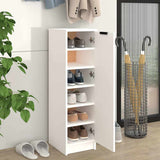 Schoenenkast 30X35X100 Cm Bewerkt Hout Wit