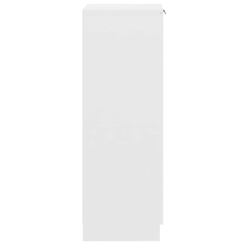 Schoenenkast 30X35X100 Cm Bewerkt Hout Wit