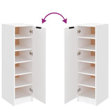 Schoenenkast 30X35X100 Cm Bewerkt Hout Wit