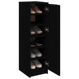 Schoenenkast 30X35X100 Cm Bewerkt Hout Zwart