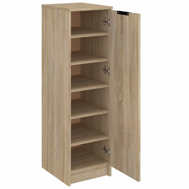 Schoenenkast 30X35X100 Cm Bewerkt Hout Kleurig Sonoma Eiken