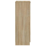 Schoenenkast 30X35X100 Cm Bewerkt Hout Kleurig Sonoma Eiken