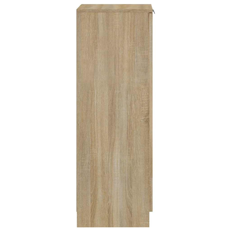 Schoenenkast 30X35X100 Cm Bewerkt Hout Kleurig Sonoma Eiken