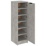 Schoenenkast 30X35X100 Cm Bewerkt Hout Betongrijs