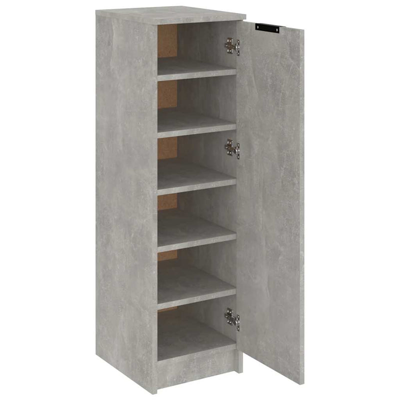 Schoenenkast 30X35X100 Cm Bewerkt Hout Betongrijs