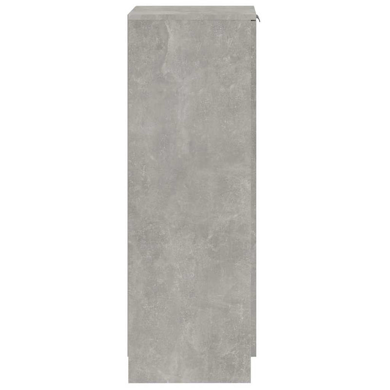 Schoenenkast 30X35X100 Cm Bewerkt Hout Betongrijs