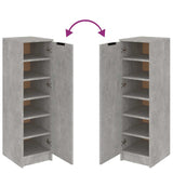 Schoenenkast 30X35X100 Cm Bewerkt Hout Betongrijs