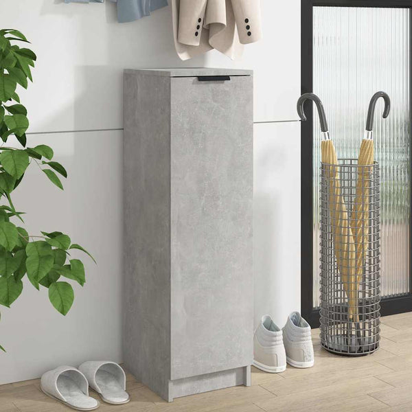 Schoenenkast 30X35X100 Cm Bewerkt Hout Betongrijs