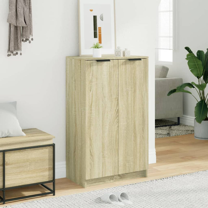 Schoenenkast 59X35X100,5 Cm Bewerkt Hout Kleurig Sonoma Eiken
