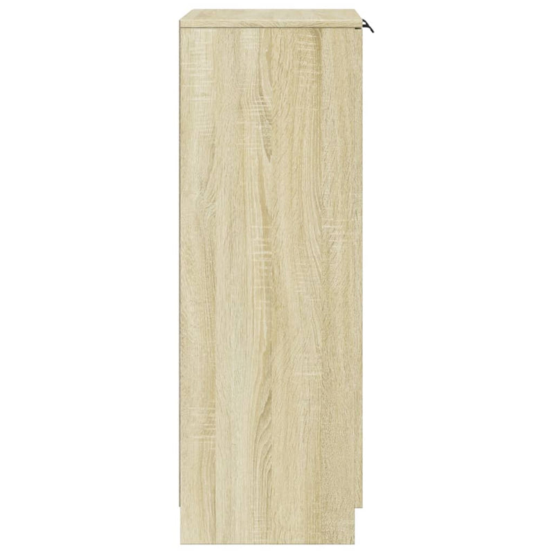 Schoenenkast 59X35X100,5 Cm Bewerkt Hout Kleurig Sonoma Eiken