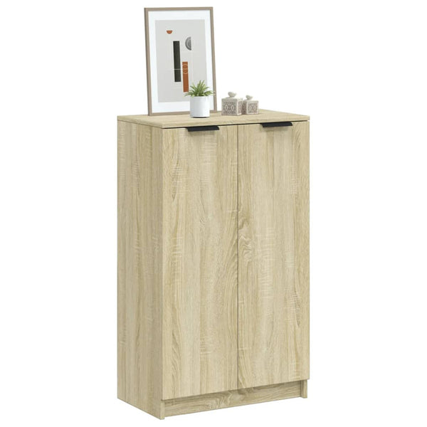 Schoenenkast 59X35X100,5 Cm Bewerkt Hout Kleurig Sonoma Eiken