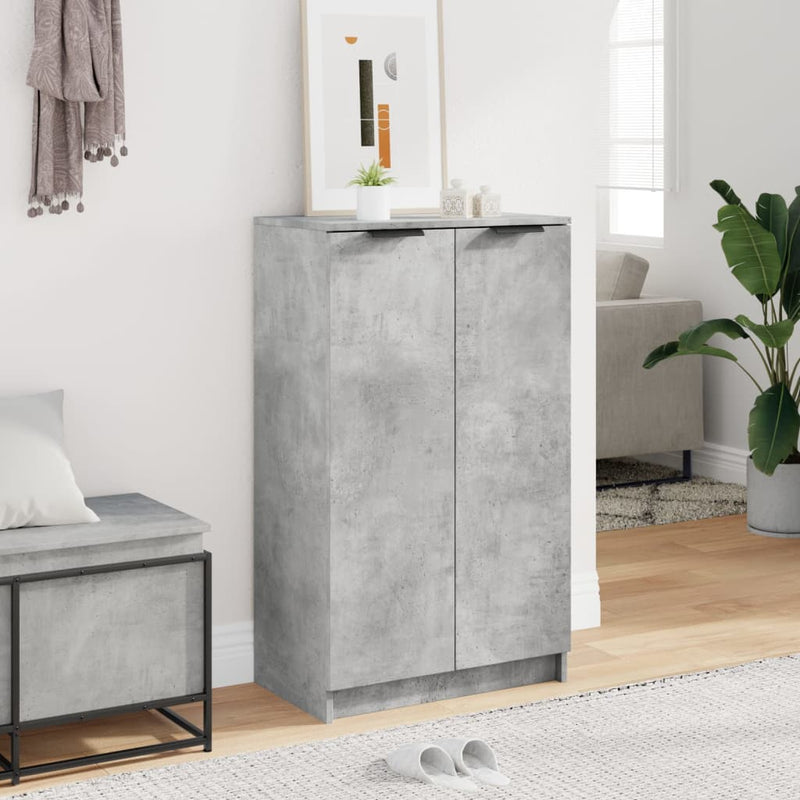 Schoenenkast 59X35X100,5 Cm Bewerkt Hout Betongrijs