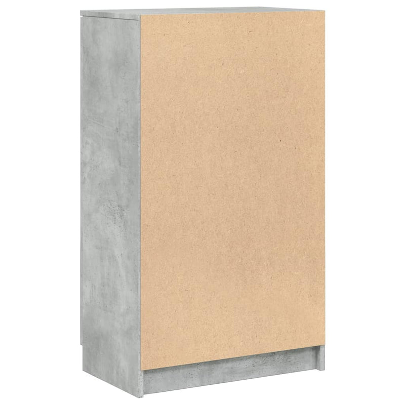 Schoenenkast 59X35X100,5 Cm Bewerkt Hout Betongrijs