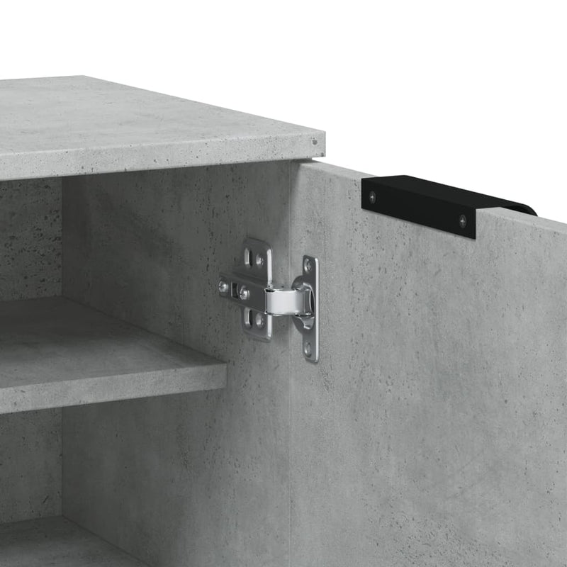 Schoenenkast 59X35X100,5 Cm Bewerkt Hout Betongrijs