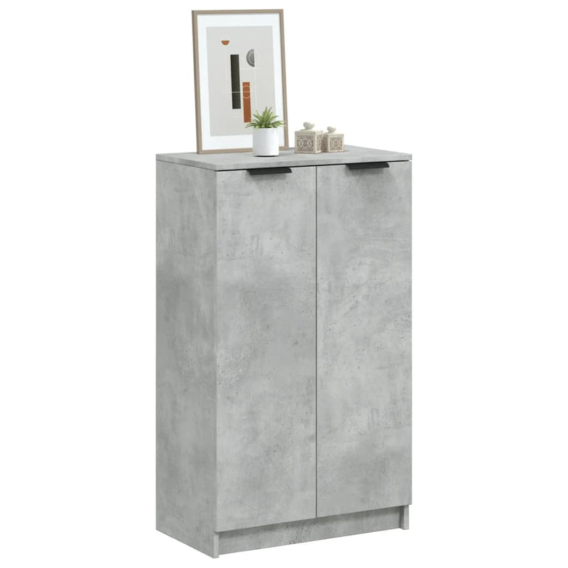 Schoenenkast 59X35X100,5 Cm Bewerkt Hout Betongrijs