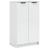Schoenenkast 59X35X100,5 Cm Bewerkt Hout Hoogglans Wit