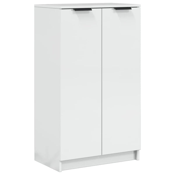 Schoenenkast 59X35X100,5 Cm Bewerkt Hout Hoogglans Wit