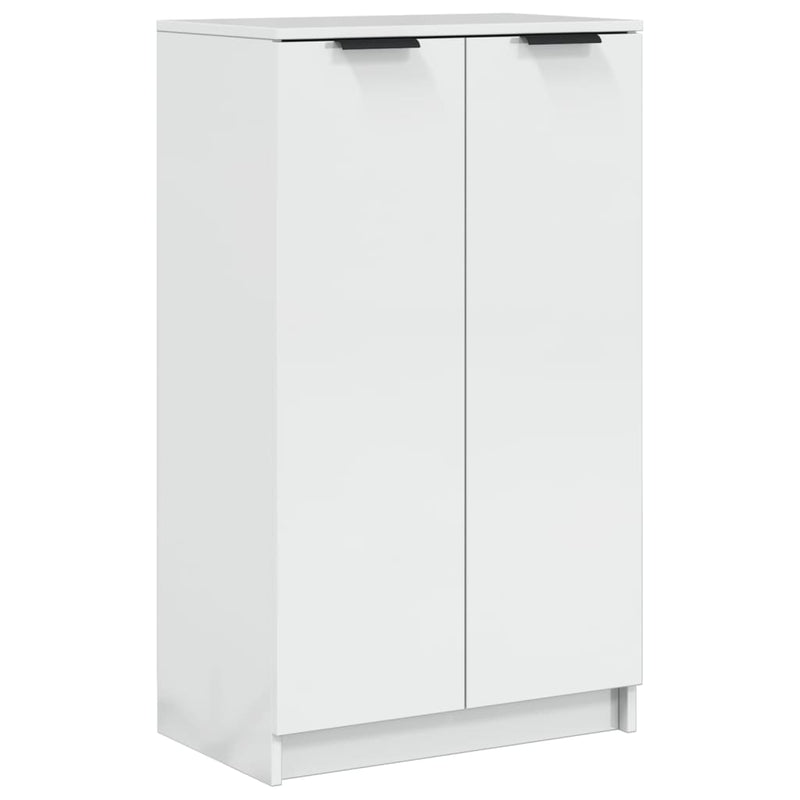 Schoenenkast 59X35X100,5 Cm Bewerkt Hout Hoogglans Wit