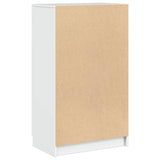 Schoenenkast 59X35X100,5 Cm Bewerkt Hout Hoogglans Wit