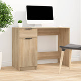 Bureau Met Lade 100 X 50 X 75 Cm Bewerkt Hout