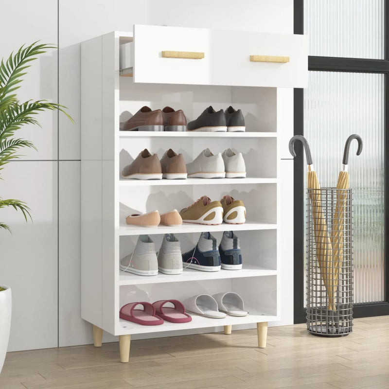 Schoenenkast 60X35X105 Cm Bewerkt Hout