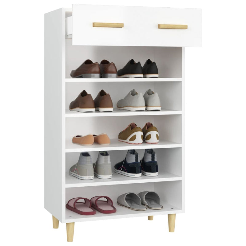 Schoenenkast 60X35X105 Cm Bewerkt Hout