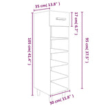 Schoenenkast 30X35X105 Cm Bewerkt Hout