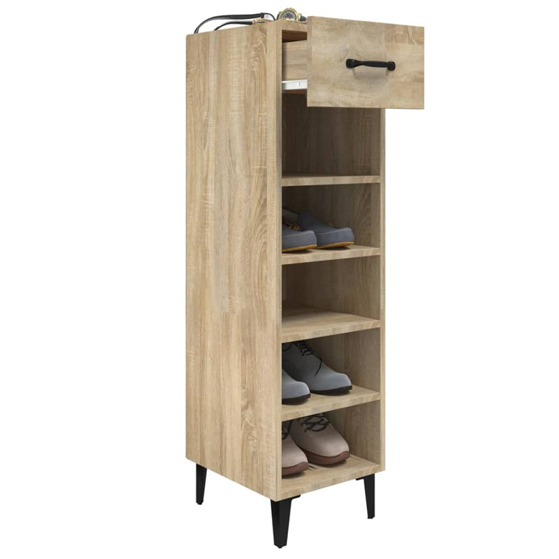Schoenenkast 30X35X105 Cm Bewerkt Hout Kleurig