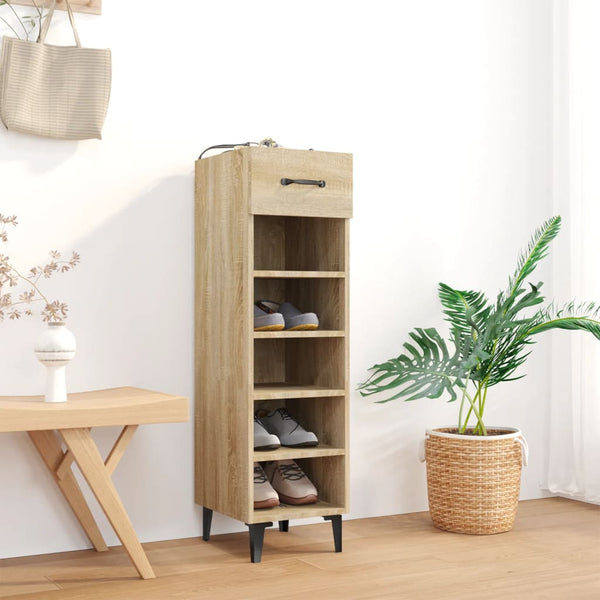 Schoenenkast 30X35X105 Cm Bewerkt Hout Kleurig