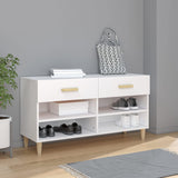 Schoenenkast 102X35X55 Cm Bewerkt Hout Kleurig