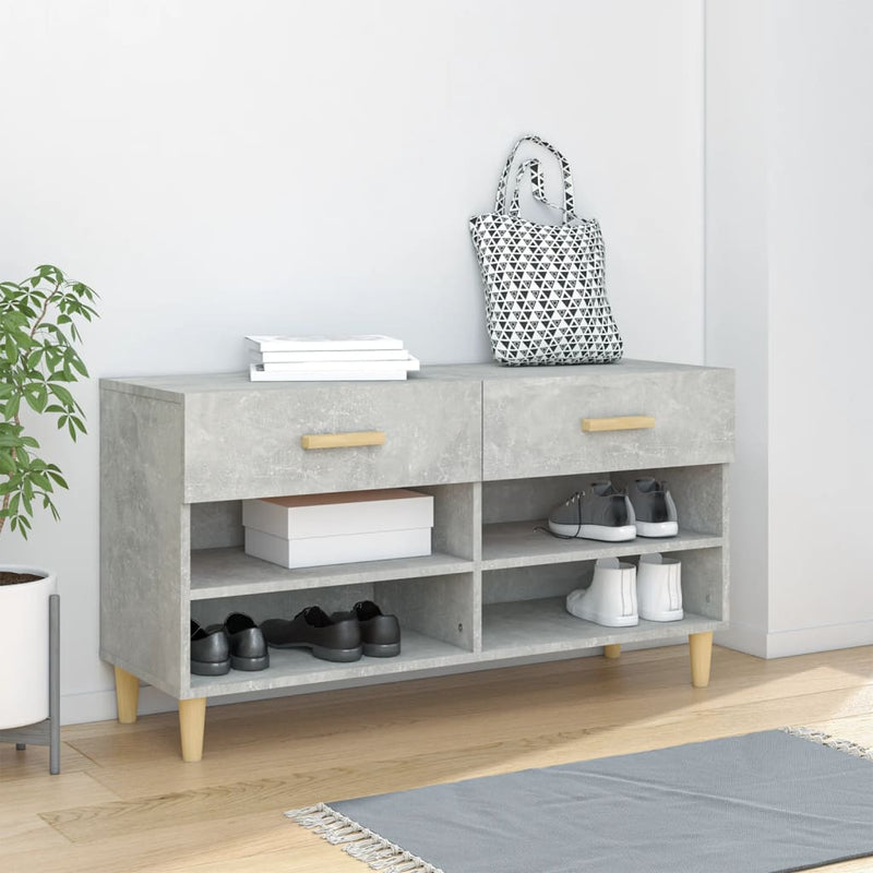 Schoenenkast 102X35X55 Cm Bewerkt Hout Kleurig