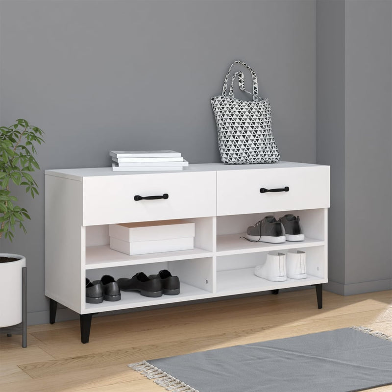 Schoenenkast 102X35X55 Cm Bewerkt Hout Kleurig