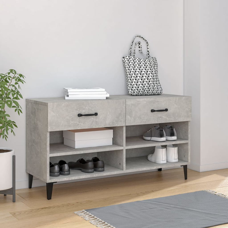 Schoenenkast 102X35X55 Cm Bewerkt Hout Kleurig