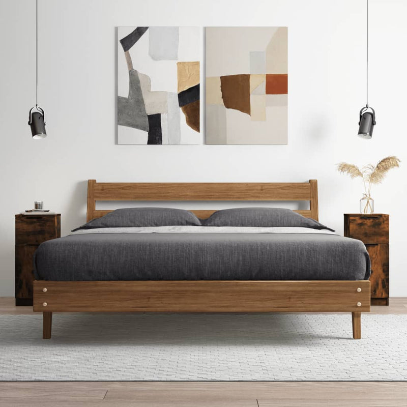 Dressoirs 30X30X70 Cm Bewerkt Hout Artisanaal Eikenkleur