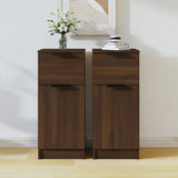 Dressoirs 30X30X70 Cm Bewerkt Hout Artisanaal Eikenkleur