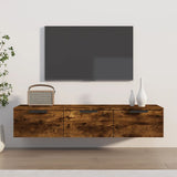 Wandkast 102X30X20 Cm Bewerkt Hout Artisanaal Eikenkleur