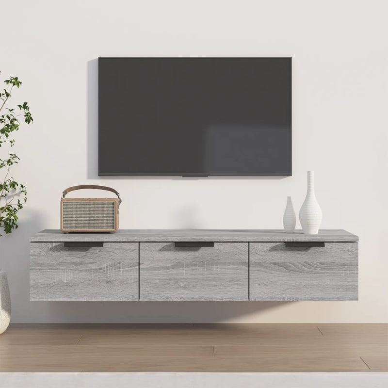 Wandkast 102X30X20 Cm Bewerkt Hout Artisanaal Eikenkleur