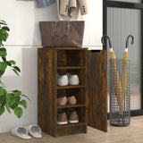 Schoenenkast 30X35X70 Cm Bewerkt Hout Kleurig Gerookt Eiken