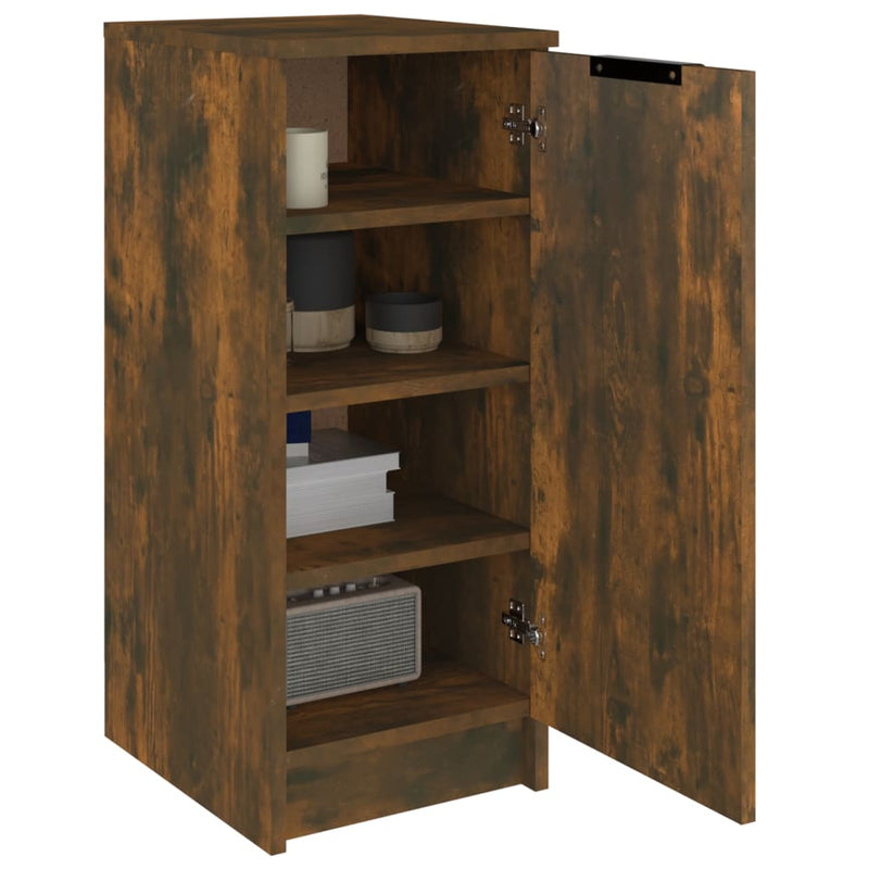 Schoenenkast 30X35X70 Cm Bewerkt Hout Kleurig Gerookt Eiken
