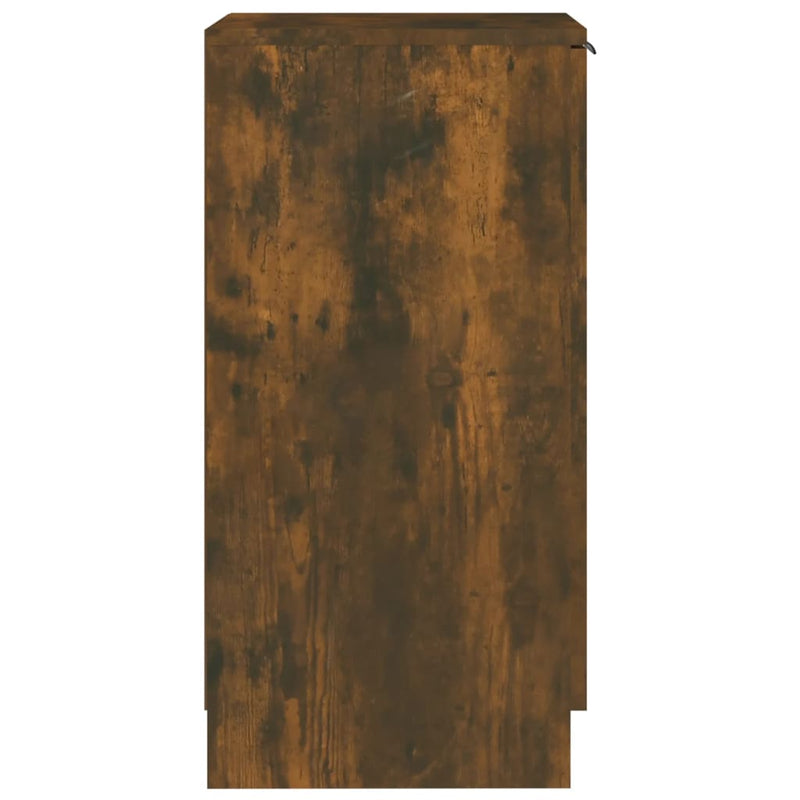 Schoenenkast 30X35X70 Cm Bewerkt Hout Kleurig Gerookt Eiken