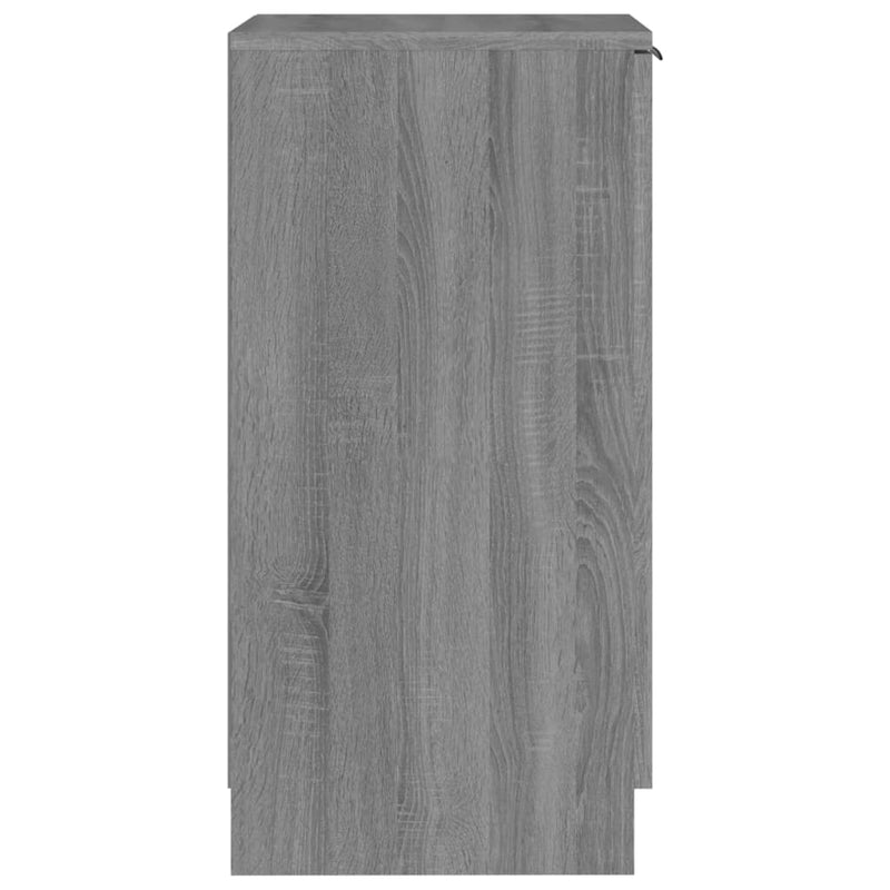 Schoenenkast 30X35X70 Cm Bewerkt Hout Eikenkleurig Grijs Sonoma