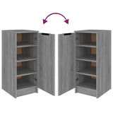 Schoenenkast 30X35X70 Cm Bewerkt Hout Eikenkleurig Grijs Sonoma
