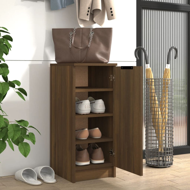 Schoenenkast 30X35X70 Cm Bewerkt Hout Bruin Eikenkleur