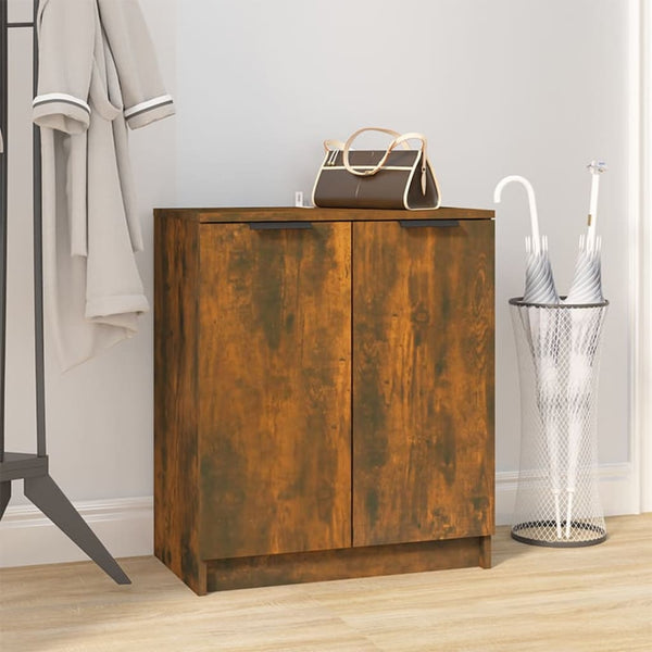 Schoenenkast 59X35X70 Cm Bewerkt Hout Kleurig Gerookt Eiken