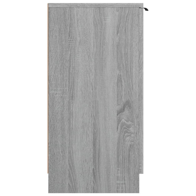 Schoenenkast 59X35X70 Cm Bewerkt Hout Eikenkleurig Grijs Sonoma