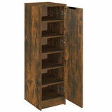 Schoenenkast 30X35X100 Cm Bewerkt Hout Kleurig Gerookt Eiken