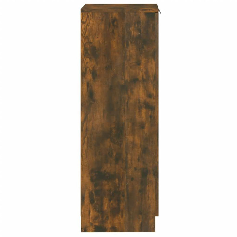 Schoenenkast 30X35X100 Cm Bewerkt Hout Kleurig Gerookt Eiken